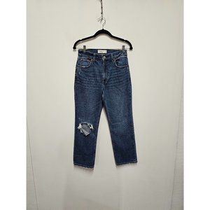 A&F The Ankle Straight Ultra High Rise Mom Jean Size 27